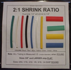 1/16" YELLOW 10' Heat Shrink Tubing - Shipping Discount - Picture 1 of 1