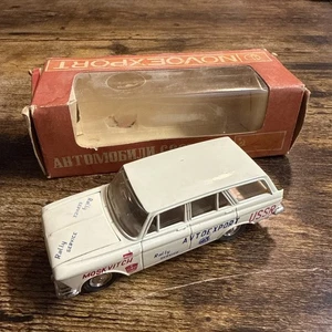 Novoexport A4 Moskvitch 1976 1:43 Diecast Damaged Box AVTOEXPORT Rally Service - Picture 1 of 14