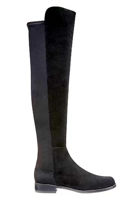 STUART WEITZMAN 50-50/5050 BLACK SUEDE/STRETCH OVER THE KNEE BOOTS 5.5M NWOB - Image 1 of 4