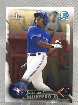 Bowman Vladimir Guerrero Jr. 2016 Chrome 1st Prospect #BCP55 Blue Jays *PWE* Foto 1 de 2