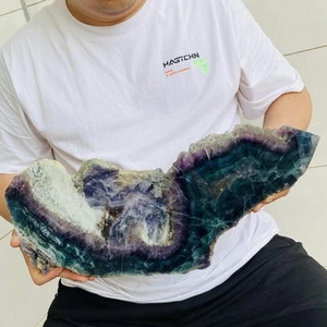 Natural Fluorite Obelisk Quartz Crystal Healing Reiki Wand Tower Point 4760g - Picture 1 of 20