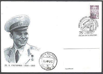 Moldavia Space 2009 50 años desde el nacimiento de Yurii Gagarin matasellos Foto 1 de 2