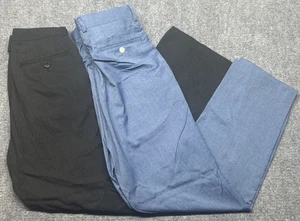 Pantaloni eleganti LRL Ralph Lauren lotto di 2 uomo 32X30 marrone a quadri blu elasticizzati - Foto 1 di 22