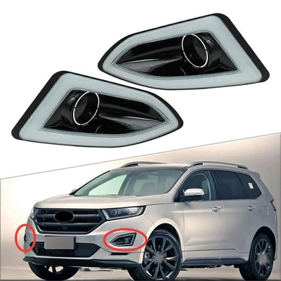 2 Pcs Fit For Ford Edge 2015-2017 2018 Led Daytime Running Lights Drl - Image 1 of 4