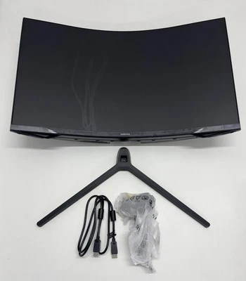 SAMSUNG 32 Odyssey G55C Series QHD 1000R Gaming Monitor (Damaged Screen / Read) - Image 1 of 4
