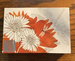 POP-UP Lovely Boxed Note Cards w/envelopes Dragonflies & Dahlia 3.5" x 5" - Picture 1 of 5