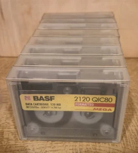 8x Kaseta na dane QIC 80 – 120 MB (BASF, Fuji Film, Verbatim) - Zdjęcie 1 z 5