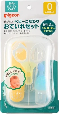 Kit de aseo de bebé Pigeon 4 en 1 con estuche de almacenamiento, elementos esenciales para recién nacidos Foto 1 de 4