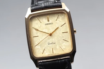 [Casi COMO NUEVO] Reloj de cuarzo de tungsteno vintage SEIKO Dolce 8N41-5130 esfera dorada para hombre Foto 1 de 4