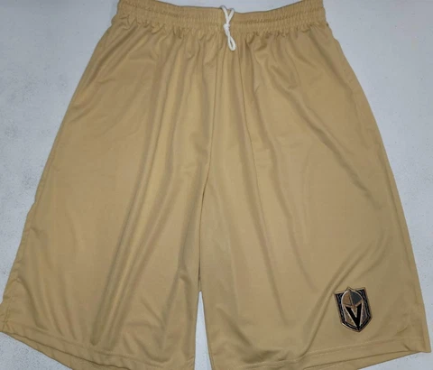 0724 Mens LAS VEGAS GOLDEN KNIGHTS Polyester SHORTS Embroidered VEGAS GOLD New Cover