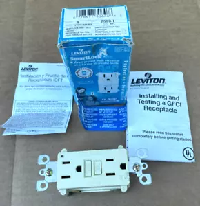 Leviton SmartLockPro 7599 Lighted Safety Wallplate Receptacle - Picture 1 of 9