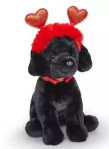 FAO Schwarz 12" Sparklers Wear and Share Black Labrador with Removable Heart Bop - Picture 1 of 4
