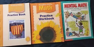 Lot of 3 Houghton Mifflin reading & mental math Practice workbook grades 4-8 ,5 - Picture 1 of 8
