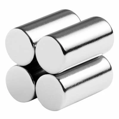 1/2 x 1 Inch Neodymium Rare Earth Cylinder/Rod Magnets N42 (4 Pack)