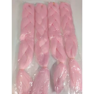 Neu ohne Etikett Jumbo geflochtene Haarverlängerungen pink 4er-Packung 24 Zoll - Bild 1 von 7