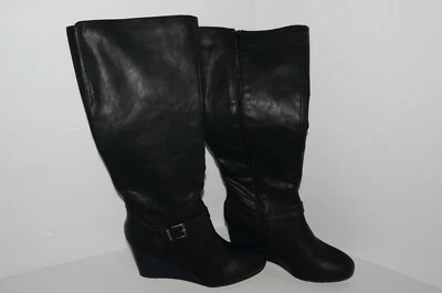 Botas de cuña hasta la rodilla MIA Claretta mujer talla 10 M EE. UU. GG3151 Foto 1 de 4