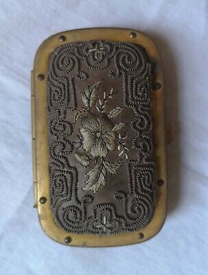 ART NOUVEAU COIN PURSE. LEATHER, METAL AND SILK. SPAIN. EARLY 20th CENTURY • 150$