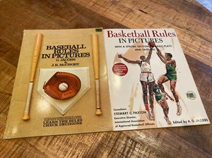 Lot Of 2 VTG Basketball & Baseball Rules In Pictures | Jacobs | McCrory 1973 Ed - Picture 1 of 8