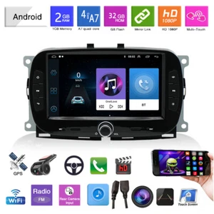 7" GPS WiFi Bluetooth 32G Car Radio Android11 Touchscreen Fit 2016-2019 fiat 500 - Picture 1 of 16