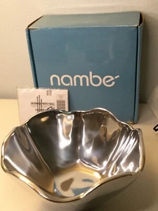 NAMBE “Neil Cohen” Silver-Tone Metal “Rocks Bowl”. #MT0917. 11”. NEW. - Picture 1 of 12