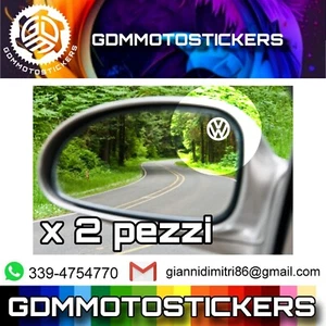 Coppia Adesivi Traslucidi Per Specchietti vw volksvagen - Picture 1 of 1