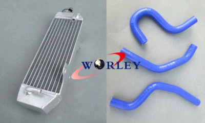 Radiador de aluminio + manguera azul para Honda CR85 CR85R 2003 2004 2005 2006 2007 2008 Foto 1 de 4