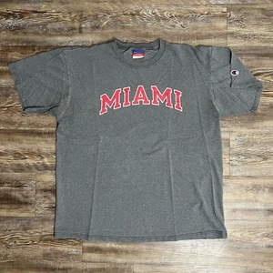 Vintage Miami University of Ohio Oxford RedHawks Champion T-Shirt Size XL - Picture 1 of 5