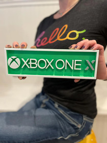 XBOX ONE X 3D printed game console placard, multi-color