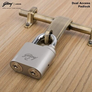 Godrej Dual Access Padlock with 2 Master and 2 User Keys ( 2pcs) - Picture 1 of 5