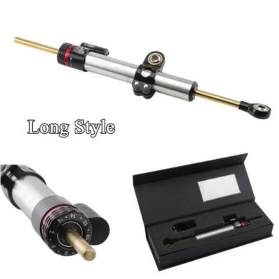Amortiguador de dirección universal CNC estilo largo para motocicleta para Honda Yamaha Foto 1 de 4