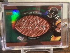 Willie Parker Pigskin Autograph Patch Football Card.  21/99