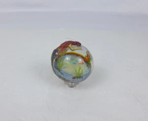 Rare John P Gilvey Mermaid Sea fish Ocean Art Glass Marble - Picture 1 of 12