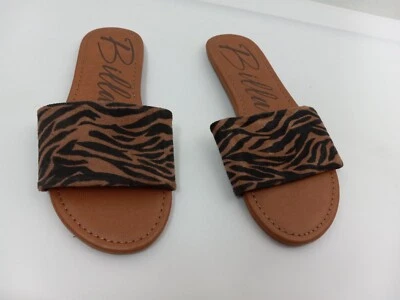 Billabong Women's sz 6 High Tide Tiger Stripe Slide Sandals NEW Foto 1 de 3