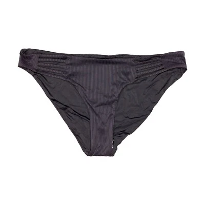 Leilani Shirred Tabs Bikini Bottoms Swimwear Black Size 8 - Image 1 of 2