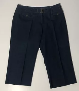 Larry Levine Petite Gürtel Stretch Denim Cropped Jeans Größe Gr. 10P - Bild 1 von 5