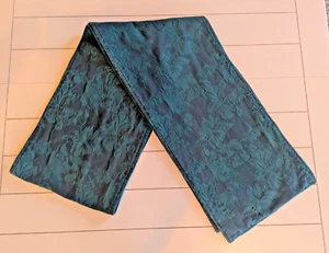 Runner da tavolo cassa e botte jacquard verde scuro floreale - 12" x 96" - Foto 1 di 4