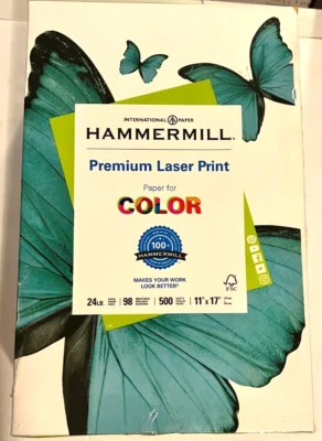Hammermill Premium Laser Color 24 lb Copy Paper, 11 x 17 - 1 Ream (500 Sheets) - Image 1 of 2