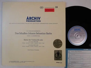 FOURNIER Bach Cello Suites 1, 2 ARCHIV LP 198 186 NM pierre red stereo - Imagen 1 de 6