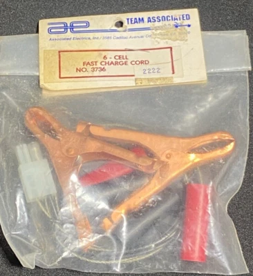 NEW IN PACKAGE VINTAGE TEAM ASSOCIATED 3736 6 CELL FAST CHARGER RC12 RC10 - Image 1 of 3