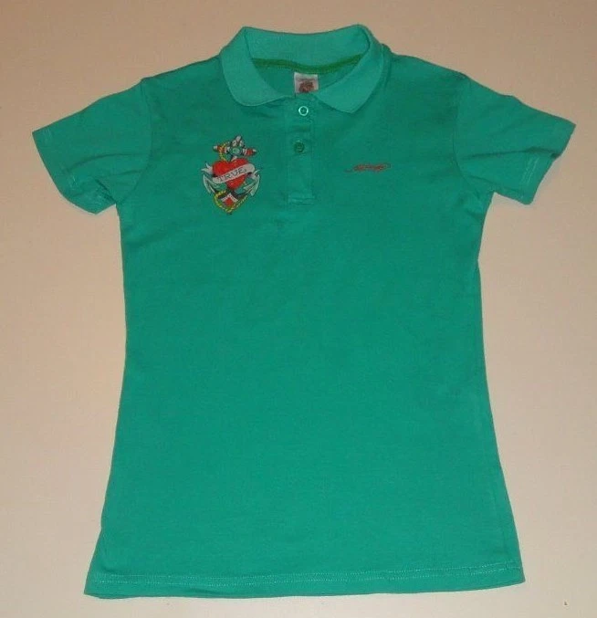 Girls Pre-Owned Size XL Short Sleeve Ed Hardy Polo Shirt In Excellent Condition - Image 1 of 4