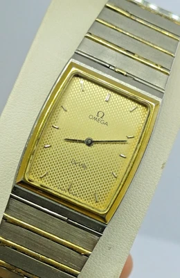 RELOJ OMEGA DEVILLE CAL.1365 CUARZO ORO - PLATA RECTANGULAR HOMBRE 25MM SUIZO Foto 1 de 4