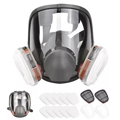 DASKOO Staubmaske Gasmaske Lackiermaske Atemschutz Vollmasken mit Aktivkohle Filter