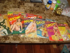 VINTAGE CARNIVAL SHOW MAGAZINE FROM 1940-43, PINUP GIRLS 18 ISSUES, LOOK!!! - Picture 1 of 20