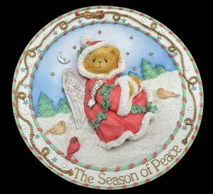 Vintage Cherished Teddies Teller The Season Of Peace Weihnachten Sammlerstück Echtheitszertifikat - Bild 1 von 8