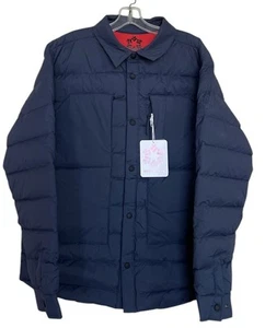 Obermeyer Jacket Shirt Mens Size Large Explorer Down Shirt Blue - Picture 1 of 10