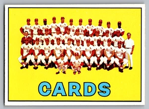 1967 TOPPS #173 ST. LOUIS CARDINALS TEAM CARD W/CEPEDA/BROCK/CARLTON/GIBSON - Picture 1 of 3