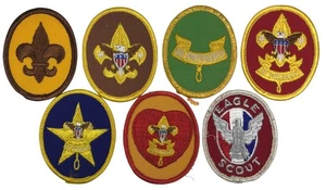 1970s-80s Boy Scouts Complete Rank Set Tenderfoot - Eagle Scout Patch (WSJ950) - Picture 1 of 2