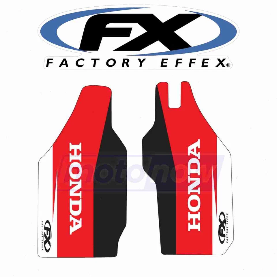 Factory Effex Lower Fork Guard Graphic for 2007-2018 Honda CRF150R Expert - wh - Image 1 of 4
