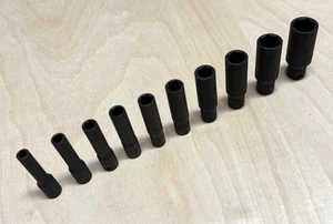Genius Tools 10-Piece 1/4" Drive 6-Point Impact Socket Set 3/16" to 9/16" - Imagen 1 de 2