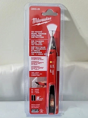 NUEVO Milwaukee 2203-20 10-1000V Detector de Voltaje de Doble Rango - Rojo B1 Foto 1 de 1